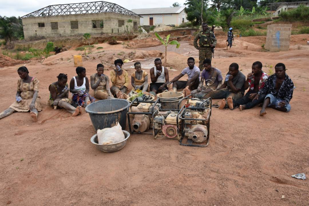3.-Convicts-on-their-day-of-arrest-at-Akrokerri-on-the-30th-August-2017 2 jailed 5 months for galamsey, others on the run