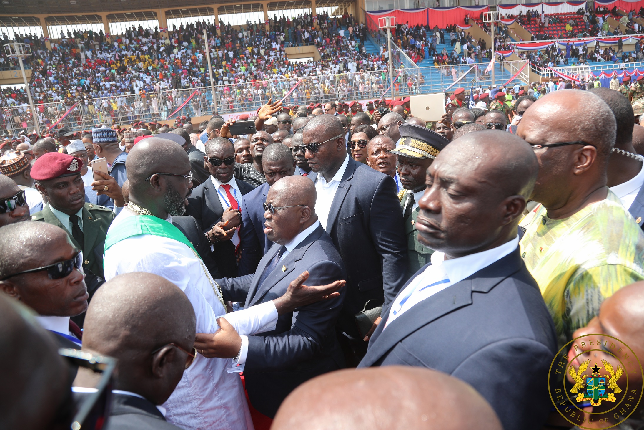 President-Akufo-Addo-with-President-Weah When King George became President George Oppong Weah
