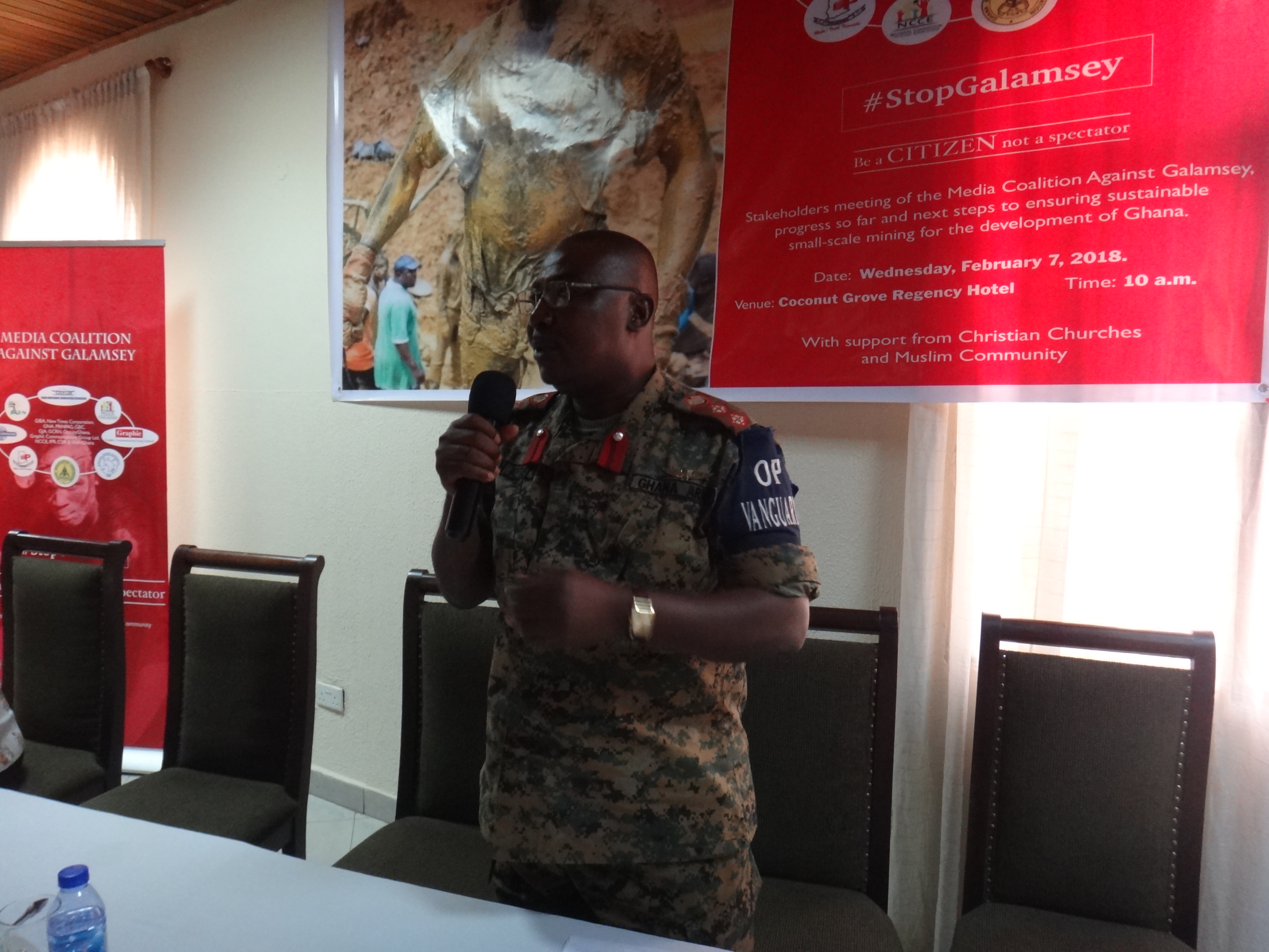 Colonel-Amoah-Ayisi 8 illegal miners arrested - by Kwaku Antwi Jn of PrimeNew