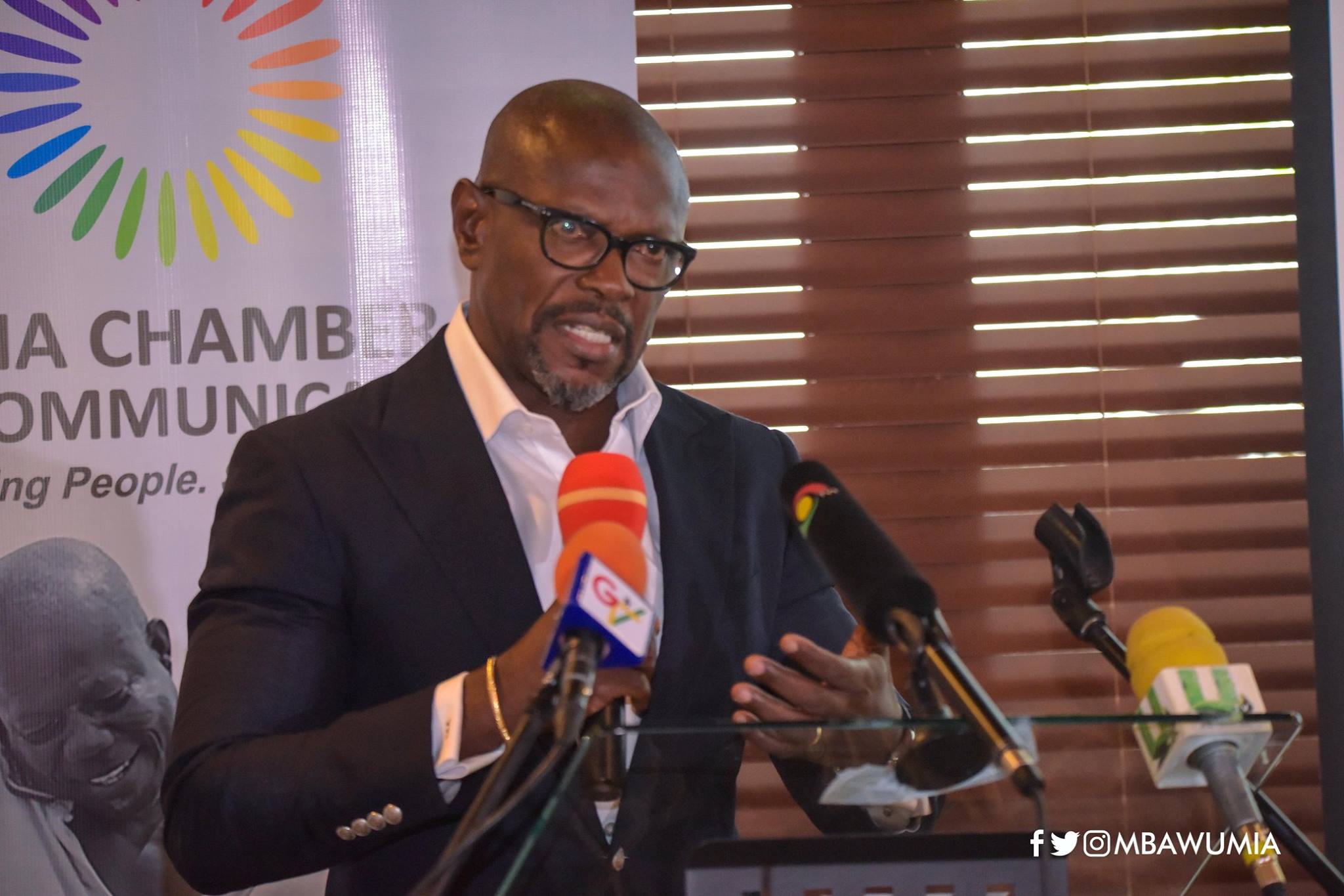 8.-Kwaku-Sakyi-Addo-Board-Chairman-of-the-NCA-giving-some-remarks-at-Mobile-Telecom-Industry-Breakfast-Meeting-with-H.E-the-Vice-President. Vice President's Comment on the Mobile Telecom Industry Breakfast Meeting