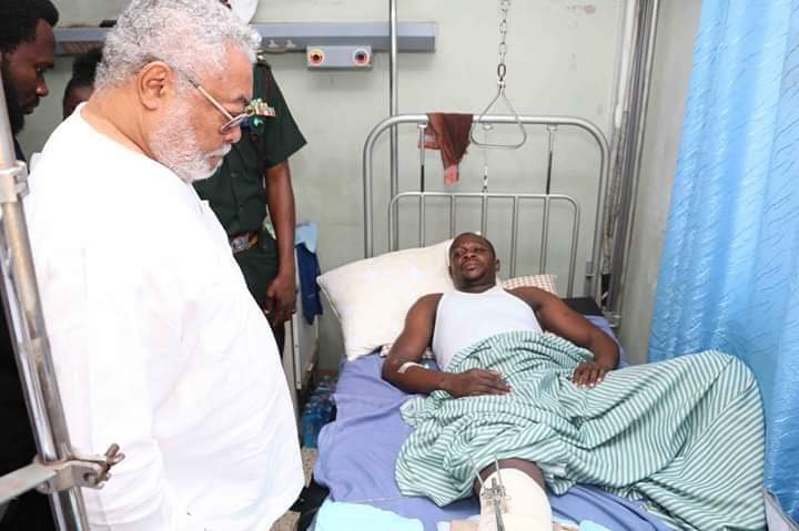 JJ-Rawlings-visit-victims-of-Ayawaso-Wogon-Bi-election-attacks- Dr Emmanuel Habuka Bombande writes on the Ayawaso West Wuogon by-election violence