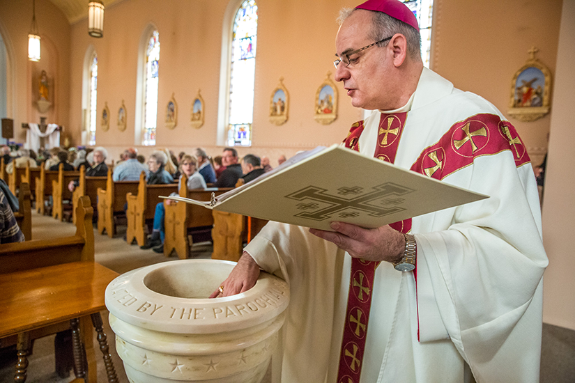124.-Blessing-Holy-Water-in-a-font Holy Water its place in the Catholic Church, Bishop Osei Bonsu answers a question asked by Christian Dugan